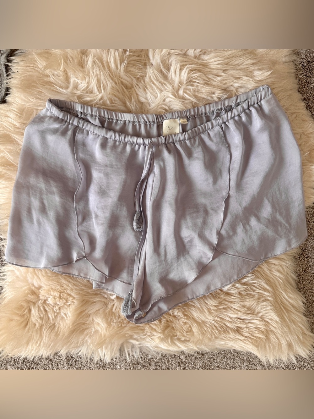 Anthropologie Silky Lavender Flutter Tulip PJ Shorts
